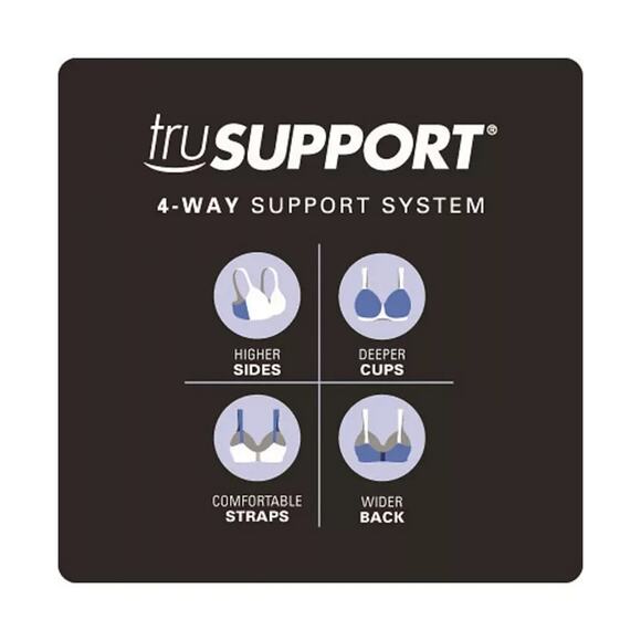 Playtex 18 Hour Wirefree Front Close Bra Posture Boost Smoothing 40D NUDE E525 - Picture 6 of 9